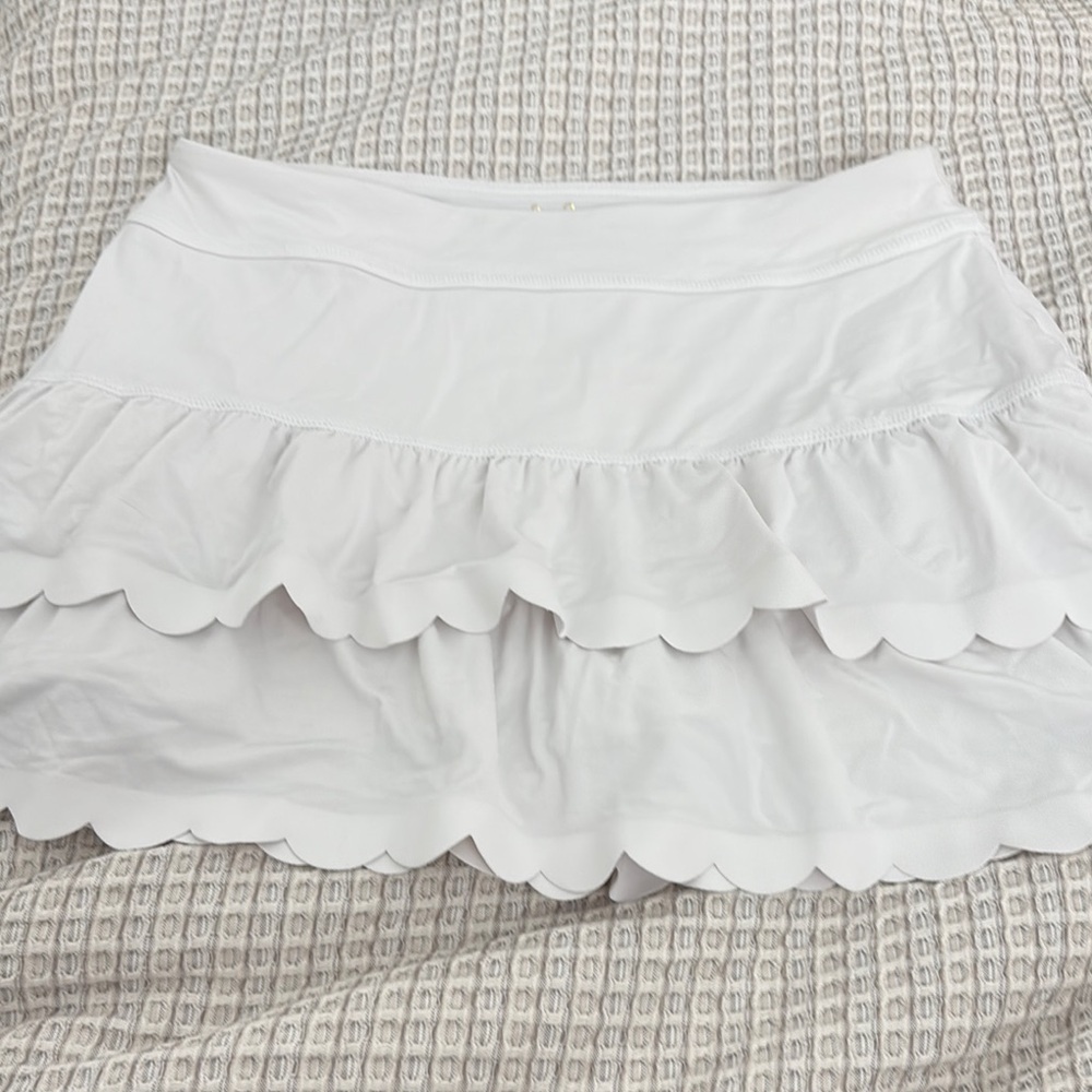 Lilly Pulitzer White Scalloped Skirt